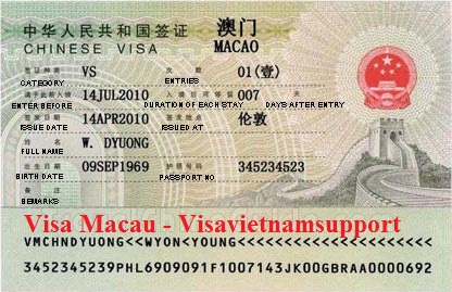 Macau cheap and prestigious visa service in Hanoi, cheap and prestigious