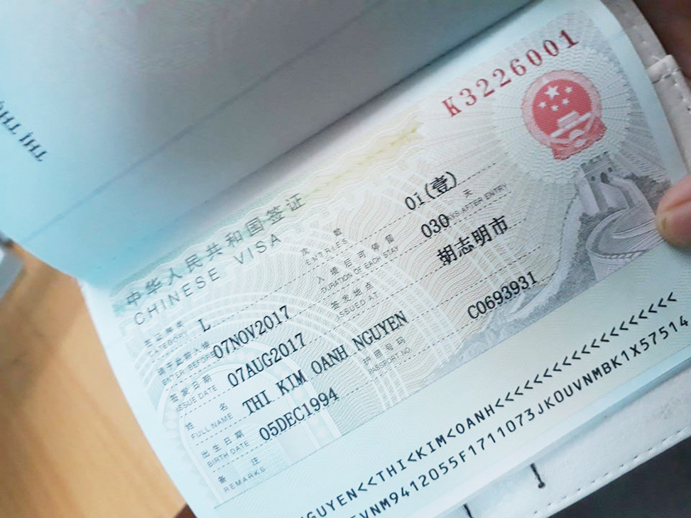 Hướng dẫn thủ tục xin visa đi Trung Quốc tại Hà Nội 2018