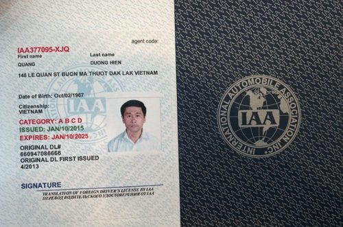 CHANGE DRIVING LICENSE ISSUED BY USA (IAA) (Keep your original and issue international driving license)