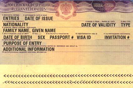 Hồ sơ và thủ tục xin visa Nga