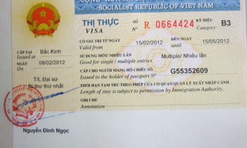 Thủ tục xin visa Việt Nam cho người Trung Quốc giá rẻ